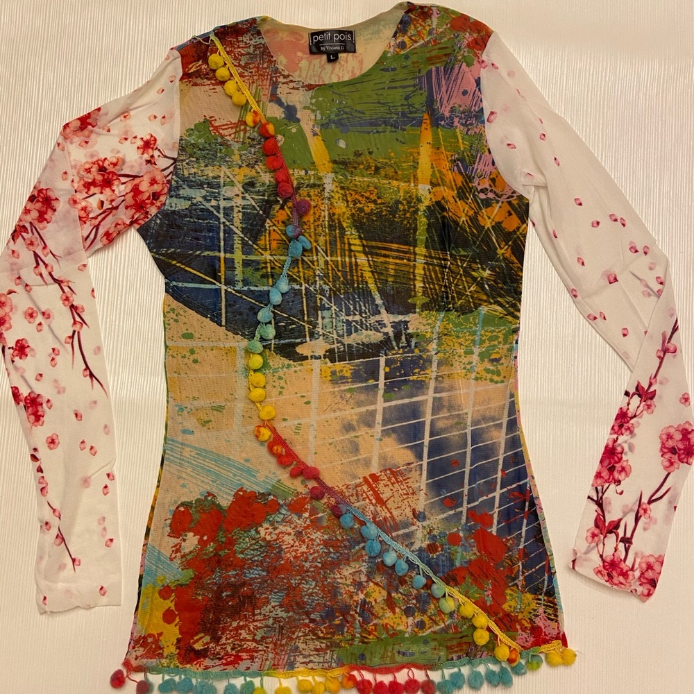 Petit Pois Sheer Mesh Top